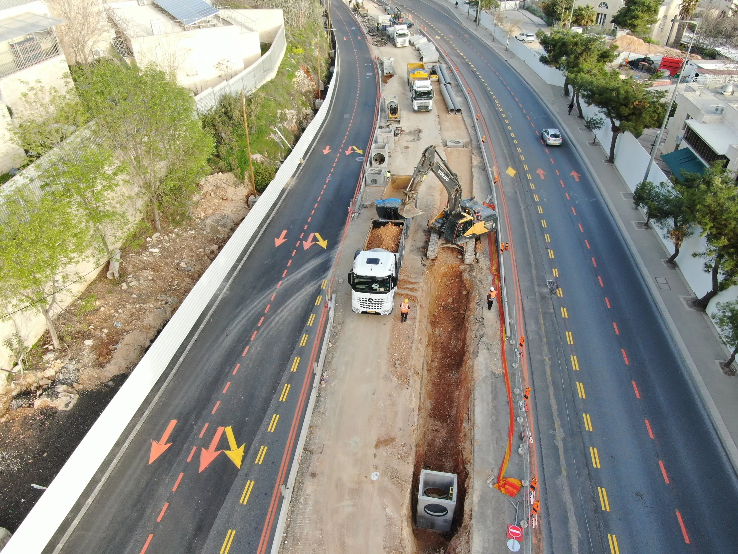 הקו הכחול – הפורטל הצפוני, ציר גולדה מאיר, צילום מהשטח 2